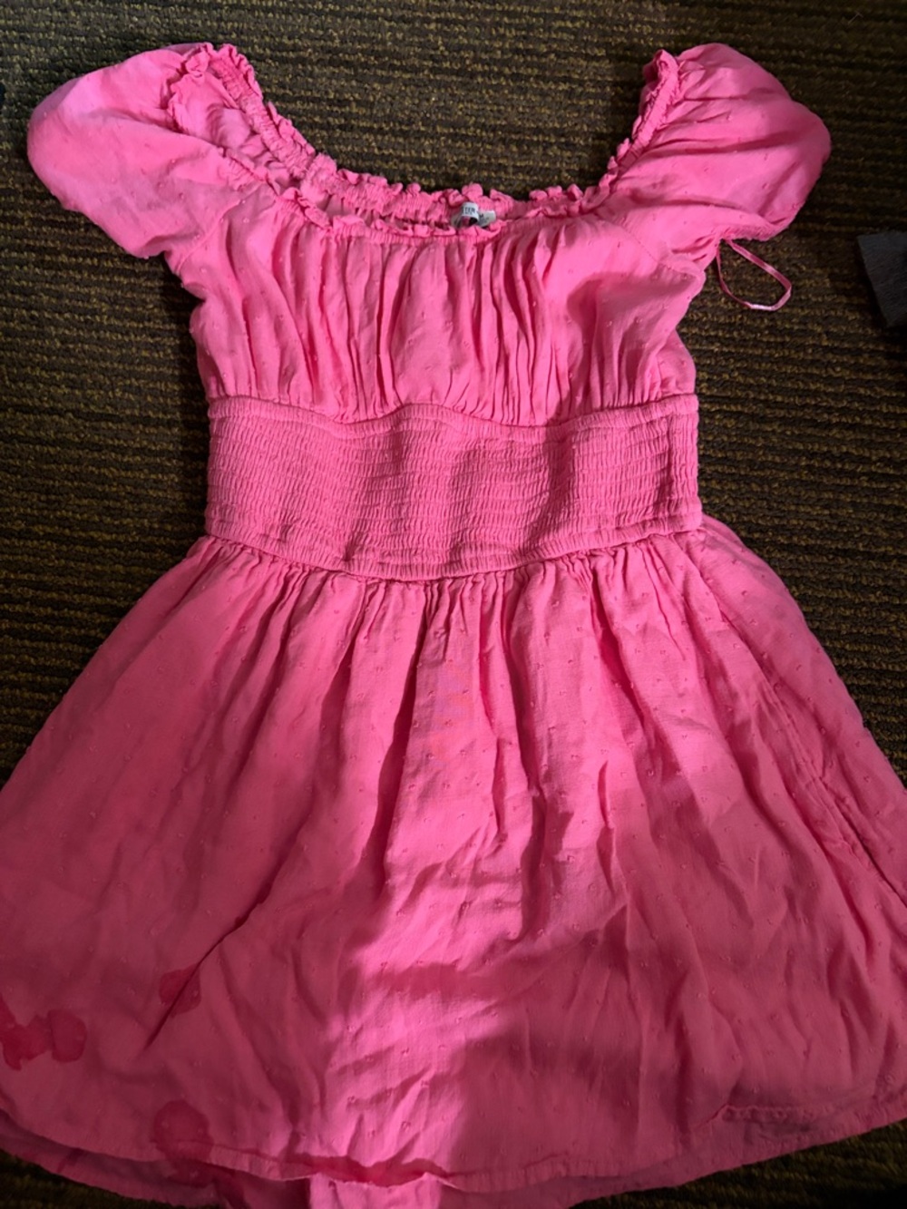 Hollister Hot Pink Smocked Waist Casual Dress